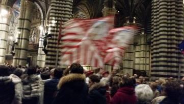 Leaving the Duomo after mass.