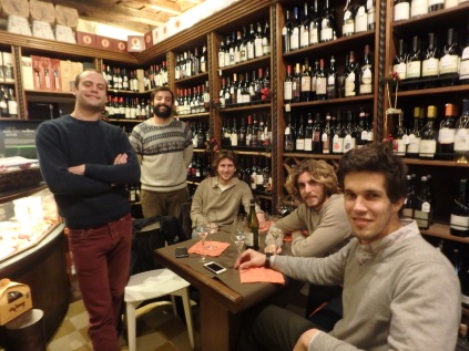 My new Roman friends at Enoteca "Il Tino di Vino."