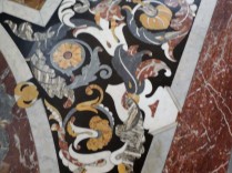 The inlaid marble floor by Cosimo Fanzago inside the San Martino Church.