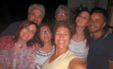 My longtime friends: L to R; Rita, Fausto, Gina, me, Antonio, Rossella and Francesco