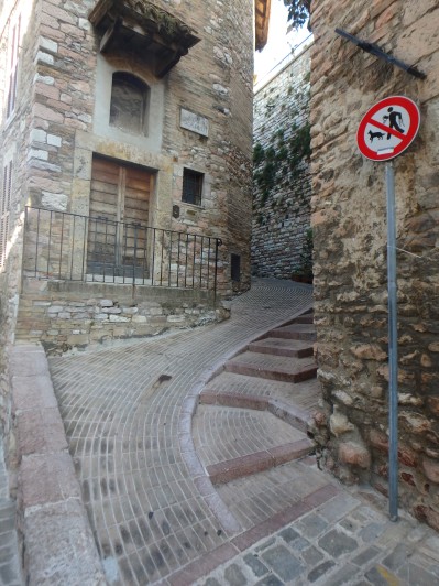 Typical "sidewalk" in Assisi