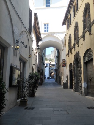 Street in Spoleto. We owned the town. Street were empty.
