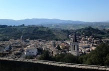 The view of Spoleto from the fortress, La Rocca Albornoziana.